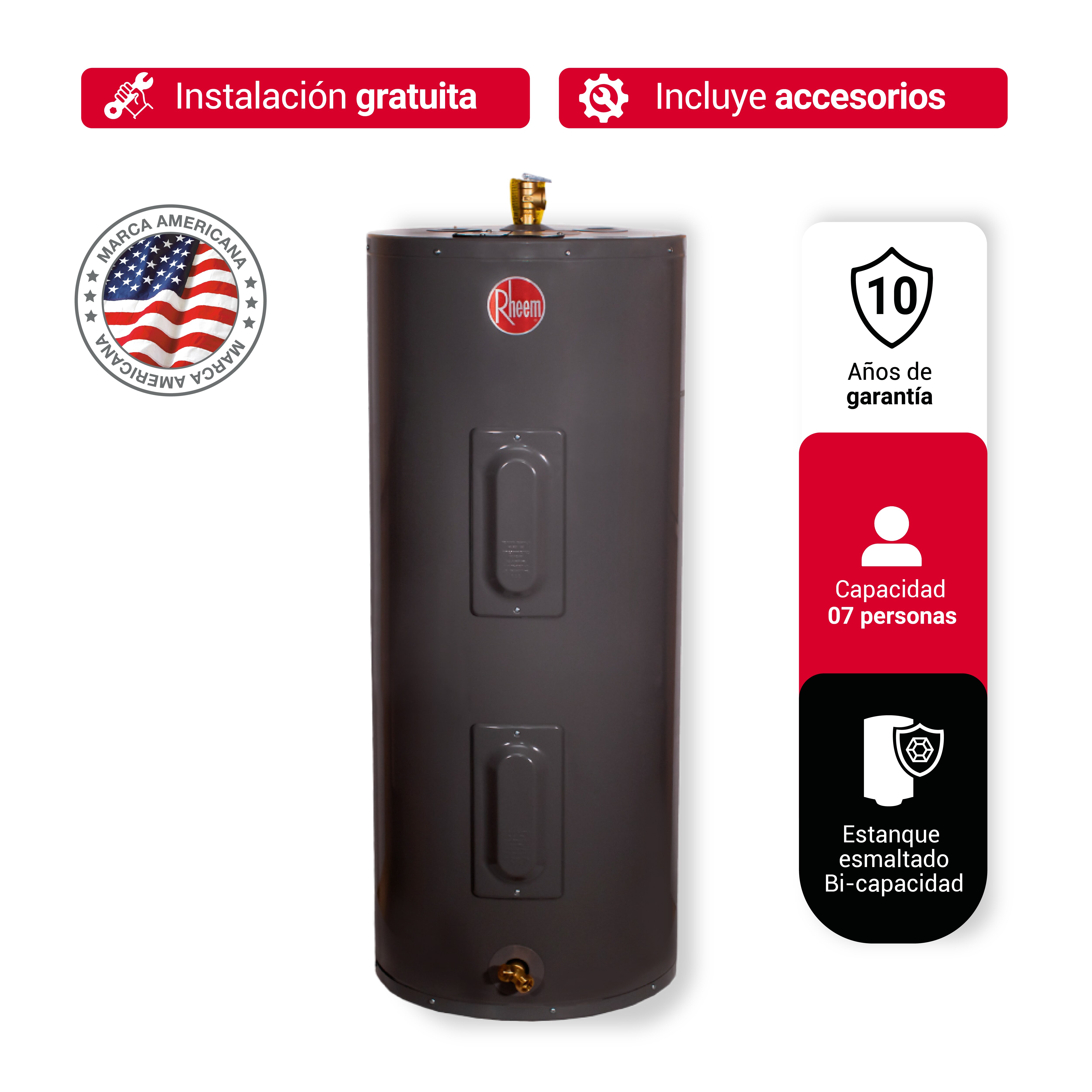 TERMA ELECTRICA 189 L RHEEM 220/3,2KW(0050010004)