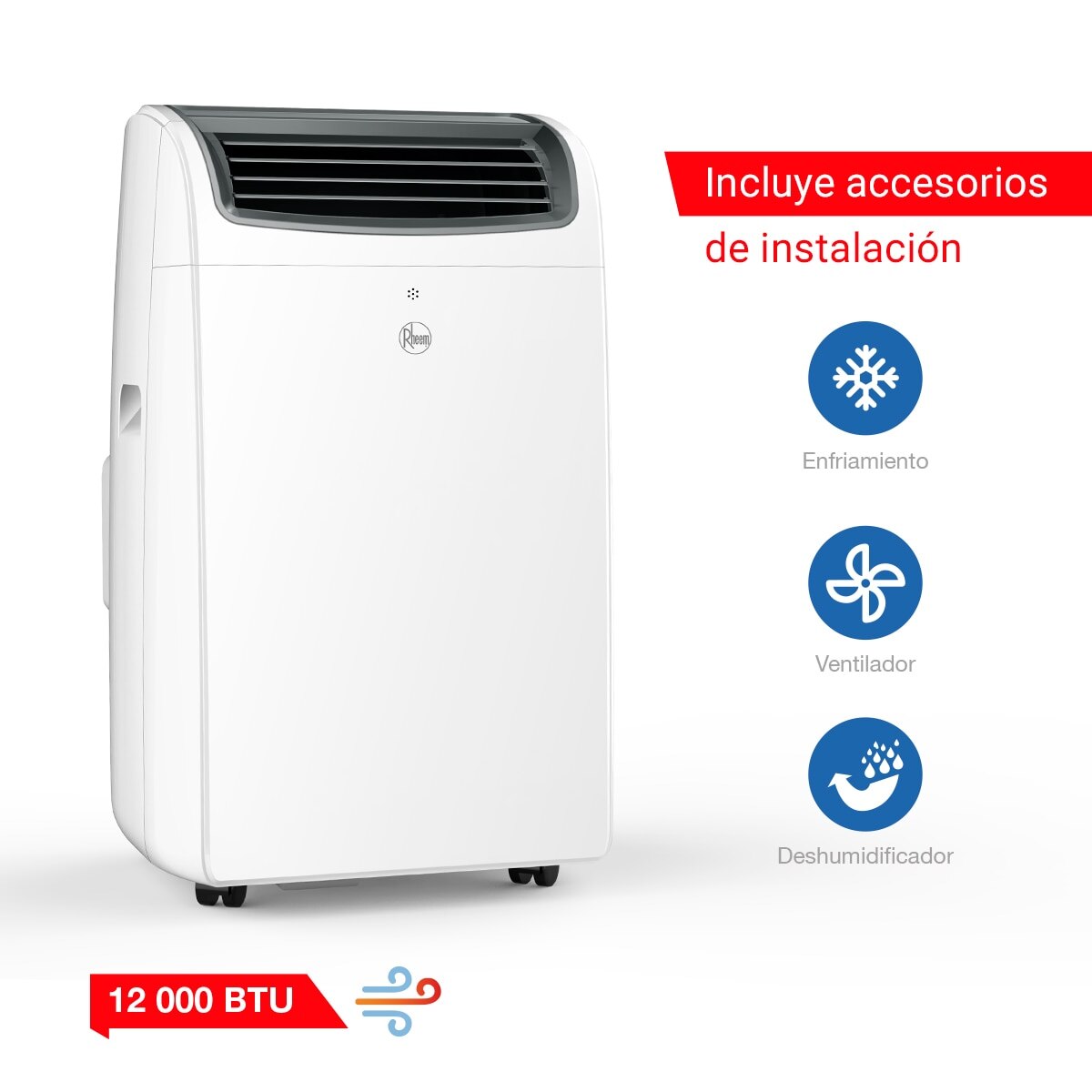 AC PORTATIL RHEEM PORTATIL 12K BTU (Solo Frio)